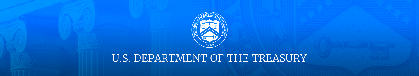 Image of the Treasury seal with the words U.S. Department of the Treasury